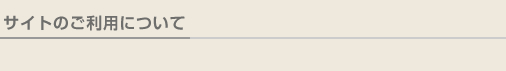 サイトのご利用について